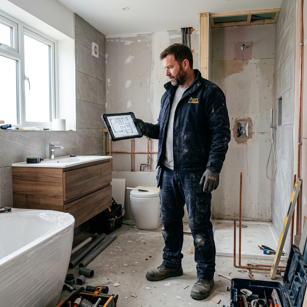 Sydney plumber review automated invoice metrics on a phone dashboard
